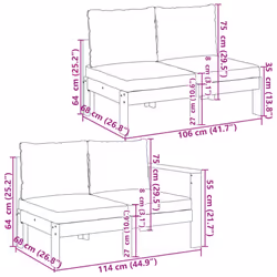 VidaXL 3214853 outdoor furniture set Cream, White - Additional view 10