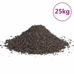 vidaXL Basalt Gravel Aquarium Gravel Chippings Stones Aquarium Sand Black - 25 kg, 3-5 mm