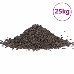 vidaXL Basalt Gravel Aquarium Gravel Chippings Stones Aquarium Sand Black - 25 kg, 5-8 mm