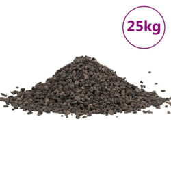 vidaXL Basalt Gravel Aquarium Gravel Chippings Stones Aquarium Sand Black - 25 kg, 5-8 mm