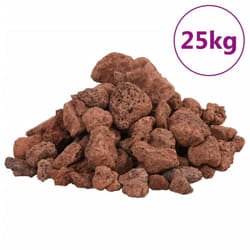 ) vidaXL Volcanic Rocks Lava Accent Rocks Aquarium Volcanic Lava Stones Beads - red, 1-2 cm (25 kg