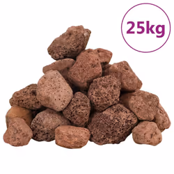 ) vidaXL Volcanic Rocks Lava Accent Rocks Aquarium Volcanic Lava Stones Beads - red, 3-5 cm (25 kg