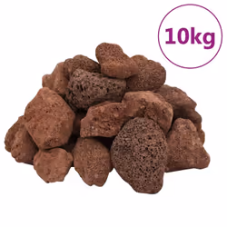 ) vidaXL Volcanic Rocks Lava Accent Rocks Aquarium Volcanic Lava Stones Beads - red, 5-8 cm (10 kg