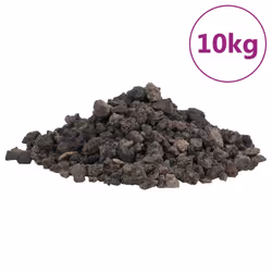 ) vidaXL Volcanic Rocks Lava Accent Rocks Aquarium Volcanic Lava Stones Beads - black, 1-2 cm (10 kg