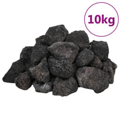 ) vidaXL Volcanic Rocks Lava Accent Rocks Aquarium Volcanic Lava Stones Beads - black, 3-5 cm (10 kg