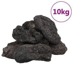 ) vidaXL Volcanic Rocks Lava Accent Rocks Aquarium Volcanic Lava Stones Beads - black, 10-30 cm (10 kg