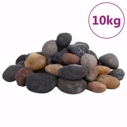 vidaXL Polished Pebbles Vase Decorative Stones River Rocks 10 kg Mixed Colour