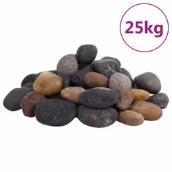 ) vidaXL Polished Pebbles Landscaping Stones Decorative River Rocks Mixed Colour - 5-8 cm (25 kg