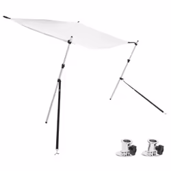 vidaXL T-Top Shade Extension Set T-Top Bow Shade Boat Bow Area Sun Shade White