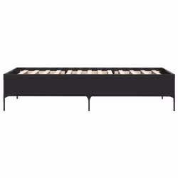 vidaXL Bed Frame Home Bed Base Mattress Foundation Engineered Wood and Metal - black, 100 x 200 cm/ 44 cm - Additional view 4