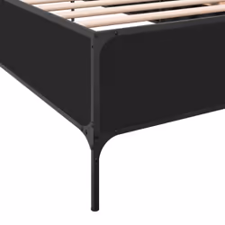 vidaXL Bed Frame Home Bed Base Mattress Foundation Engineered Wood and Metal - black, 100 x 200 cm/ 44 cm - Additional view 6