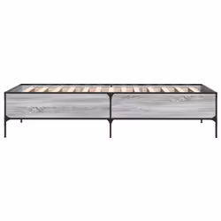 vidaXL Bed Frame Home Bed Base Mattress Foundation Engineered Wood and Metal - grey sonoma, 90 x 200 cm/ 44 cm - Additional view 4