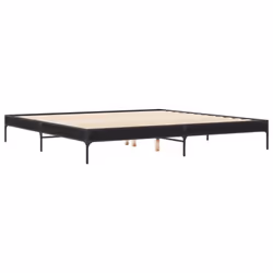 vidaXL Bed Frame Home Bed Base Mattress Foundation Engineered Wood and Metal - black, 200 x 200 cm/ 30 cm - Additional view 5