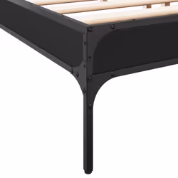 vidaXL Bed Frame Home Bed Base Mattress Foundation Engineered Wood and Metal - black, 200 x 200 cm/ 30 cm - Additional view 6