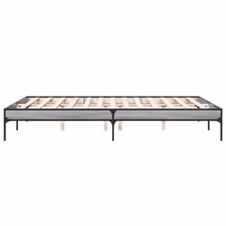 vidaXL Bed Frame Home Bed Base Mattress Foundation Engineered Wood and Metal - grey sonoma, 150 x 200 cm/ 30 cm - Additional view 4