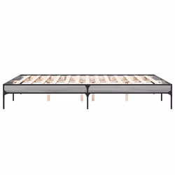 vidaXL Bed Frame Home Bed Base Mattress Foundation Engineered Wood and Metal - grey sonoma, 140 x 200 cm - Additional view 4