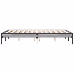 vidaXL Bed Frame Home Bed Base Mattress Foundation Engineered Wood and Metal - grey sonoma, 120 x 200 cm/ 30 cm - Additional view 4