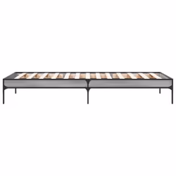 vidaXL Bed Frame Home Bed Base Mattress Foundation Engineered Wood and Metal - grey sonoma, 90 x 200 cm - Additional view 4