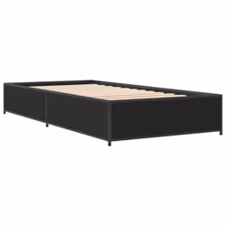 vidaXL Bed Frame Bed Black 180x200 cm Super King Engineered Wood and Metal - black, 90 x 200 cm/ 29 cm - Additional view 5