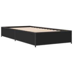 vidaXL Bed Frame Bed Black 180x200 cm Super King Engineered Wood and Metal - black, 90 x 190 cm/ 29 cm