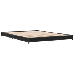 vidaXL Bed Frame Bed Black 180x200 cm Super King Engineered Wood and Metal - black, 120 x 200 cm/ 14.5 cm