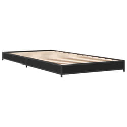 vidaXL Bed Frame Bed Black 180x200 cm Super King Engineered Wood and Metal - black, 100 x 200 cm/ 14.5 cm