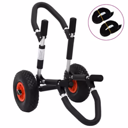 vidaXL Kayak Trolley Foldable Universal Kayak Cart Boat Carrier 45kg Aluminium