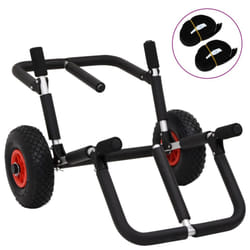 vidaXL SUP Trolley for 2 Surfboards Foldable 90 kg Aluminium Kayak Cart Boat
