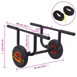 vidaXL Kayak Trolley SUP Kayak Cart Boat Carrier Canoe Cart 90 kg Aluminium