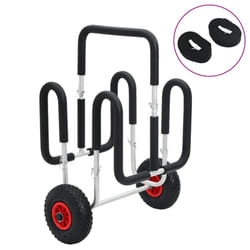 vidaXL 1/2x Kayak Trolleys Aluminium Boat Trailer Canoe Carrier Transport Cart - 67 x 48 x 89 cm
