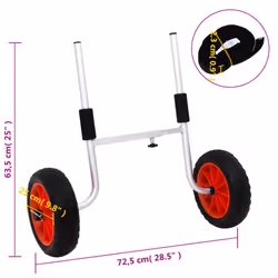 vidaXL Kayak Trolley Detachable SUP Kayak Cart Boat Carrier 100 kg Aluminium