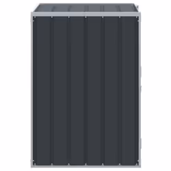 vidaXL Wheelie Bin Storage for Single Bin Garden Trash Cover Anthracite Steel - Additional view 5