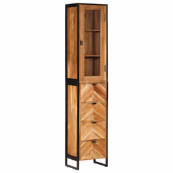 vidaXL Bathroom Cabinet Vanity Unit Storage Cupboard Iron & Solid Wood Acacia - Additional view 10
