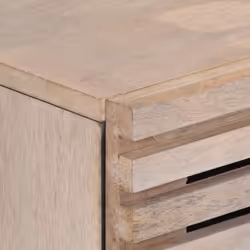 vidaXL Sideboards Side Cabinet Storage Cupboard Highboard 2 pcs Solid Wood - light brown, solid mango wood - Additional view 6