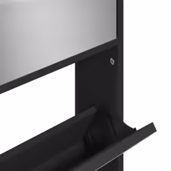 vidaXL Shoe Cabinet Organiser Rack Stand 4-Layer Mirror Oak/White 63x17x134 cm - black - Additional view 8