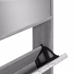 vidaXL Shoe Cabinet Organiser Rack Stand 4-Layer Mirror Oak/White 63x17x134 cm - grey sonoma - Additional view 8