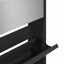 vidaXL Shoe Cabinet 5-Layer Mirror 63x17x169.5cm Rack Organiser Oak/White - black - Additional view 9