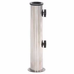 vidaXL Parasol Base for ?38/48 mm Pole Silver Stainless Steel - Additional view 2