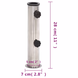 vidaXL Parasol Base for ?38/48 mm Pole Silver Stainless Steel - Additional view 4