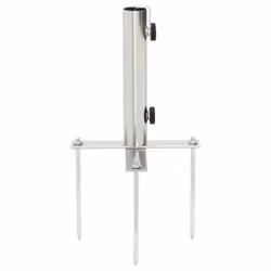 vidaXL Parasol Base with Ground Spikes for ?32-38 mm Silver Steel - Additional view 2