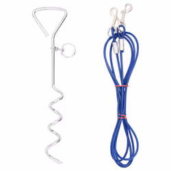vidaXL Dog Tie Out Cable with Ground Stake Dog Leash Dog Stake Lead Leash - 3 m