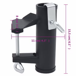 vidaXL Umbrella Clamps for Balcony Patio Umbrella Holder 2 pcs 25-38 mm Steel - Additional view 5