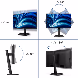 Philips 24B2U3601 computer monitor 60.5 cm (23.8") 2560 x 1440 pixels Quad HD LCD Black - Additional view 3