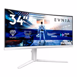 Philips 21:9 FAST VA 34M2C5601QA/00 Monitor 34 inch UWQHD 21:9 White - Additional view 2