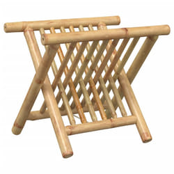 vidaXL Magazine Rack File Holder Book Storage Rack CD Mail Organiser Bamboo