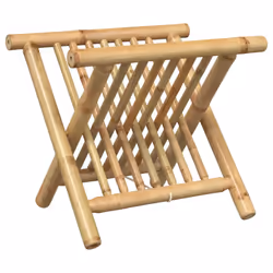 vidaXL Magazine Rack File Holder Book Storage Rack CD Mail Organiser Bamboo - Additional view 5