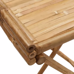 vidaXL Folding Tray Table Snack Dinner TV Tray Table Serving Side Table Bamboo - Additional view 8