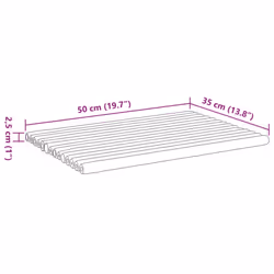 vidaXL Bath Mats Non-Slip Bathroom Shower Mat Floor Mat Bath Rug 2 pcs Bamboo - 50 x 35 cm