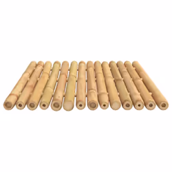vidaXL Bath Mats Non-Slip Bathroom Shower Mat Floor Mat Bath Rug 2 pcs Bamboo - 50 x 35 cm - Additional view 6