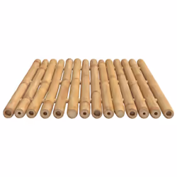 vidaXL Bath Mats Non-Slip Bathroom Shower Mat Floor Mat Bath Rug 2 pcs Bamboo - 70 x 50 cm - Additional view 6
